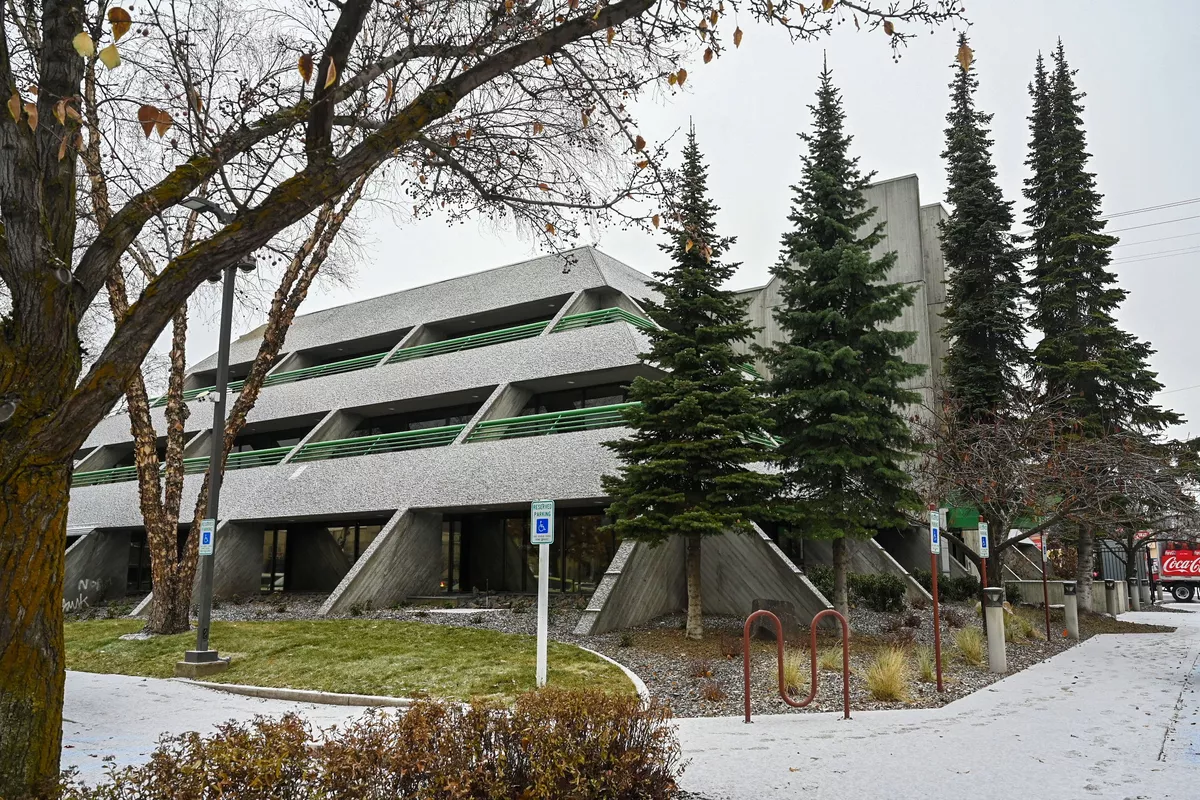 Concrete pyramid-shaped building that houses Kingfisher Cooperative, LLC